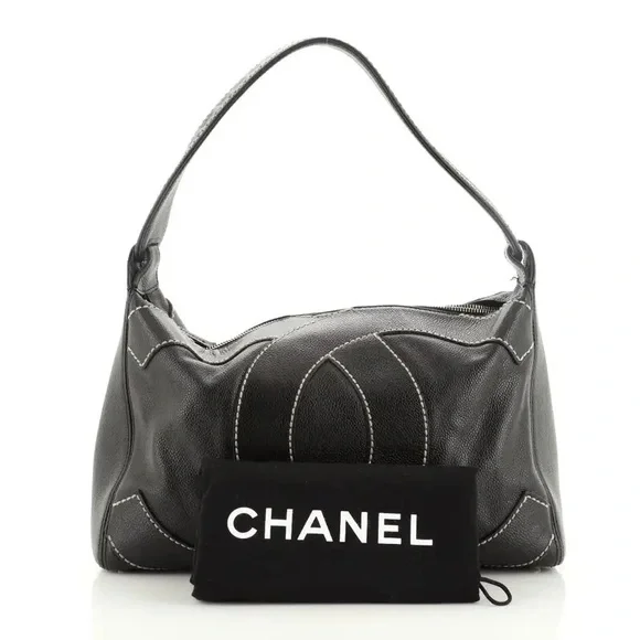 ๐โจ CELEBRITY โจ๐ RARE CC WILD stitch CHANEL ZIPPER BAG - Picture 5 of 16